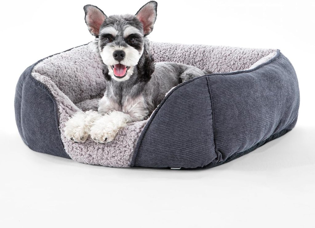 AIPERRO Dog Beds for Small Dogs, Cat Bed for Indoor Cat, Orthopedic Pet Beds for Puppy and Kitty, Extra Soft  Machine Washable Dog Sofa with Anti-Slip Bottom, 20 * 19In