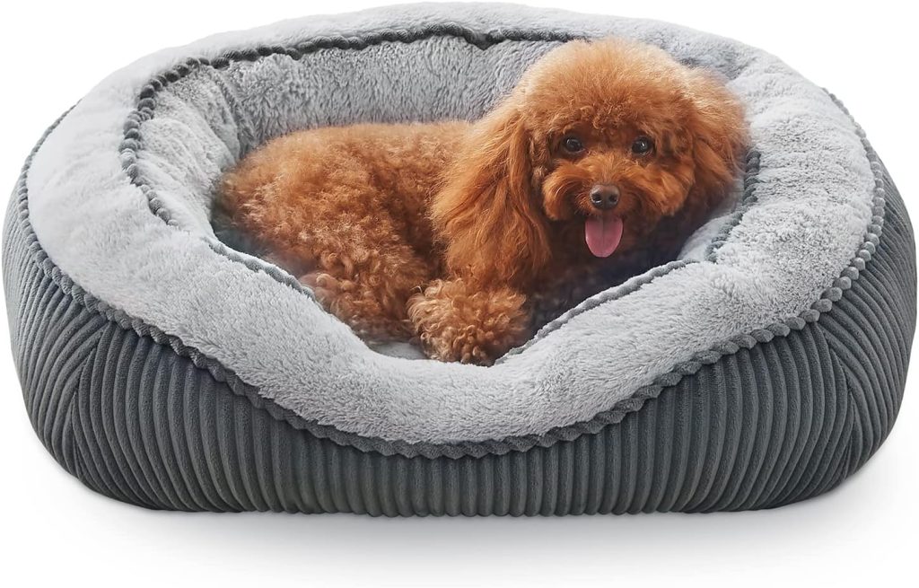 SIWA MARY Dog Beds for Small Medium Large Dogs  Cats. Durable Washable Pet Bed, Orthopedic Dog Sofa Bed, Luxury Wide Side Fancy Design, Soft Calming Sleeping Warming Puppy Bed, Anti-Slip Bottom