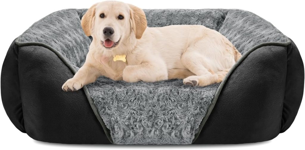 INVENHO Rectangle Washable Orthopedic Dog Bed for Small, Medium and Large Dogs, Soft Calming, Sleeping Puppy Bed Durable Pet Cuddler with Anti-Slip Bottom, S (20x19x6) INVENHO Rectangle Washable Orthopedic Dog Bed for Small, Medium and Large Dogs, Soft Calming, Sleeping Puppy Bed Durable Pet Cuddler with Anti-Slip Bottom, S (20x19x6)