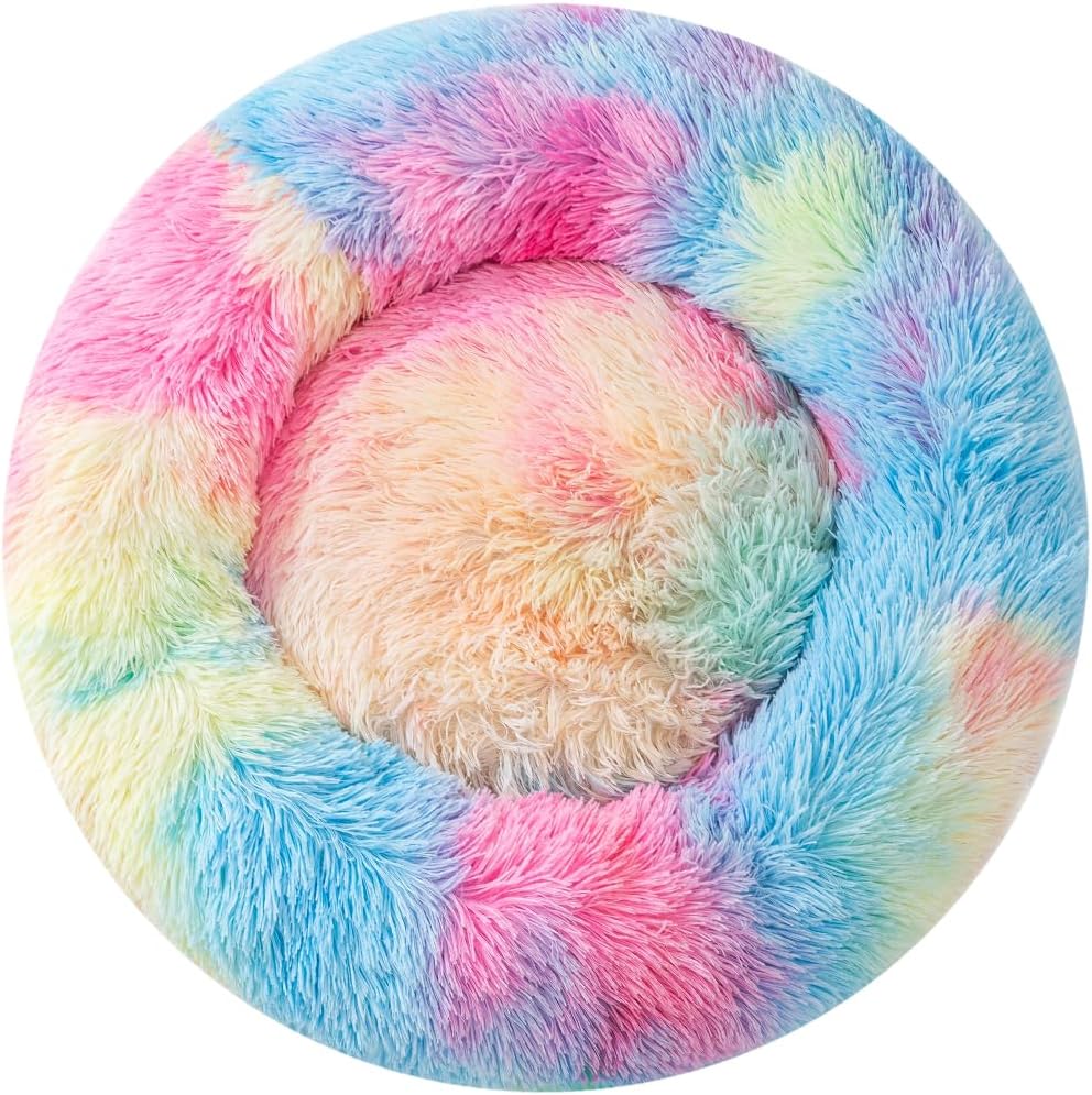 Small Cat Bed Nest Bed Dog Bed Round Bed Donut Rabbit Bed Pet Bed Small Kitten Bed Warm Fluffy Donut Bed Furry Cat for 3Kg Pet Small Cat Bed Nest Bed Dog Bed Round Bed Donut Rabbit Bed Pet Bed Small Kitten Bed Warm Fluffy Donut Bed Furry Cat for 3Kg Pet
