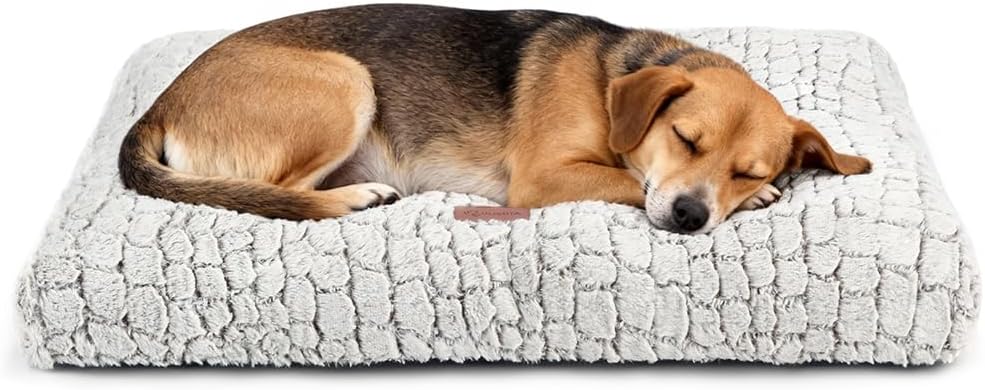 Dog Bed Crate Pad - Soft Fluffy Pet Cushion Mat for Small Dogs, Anti-Slip Comfy Kennel Pad for Puppy Crates