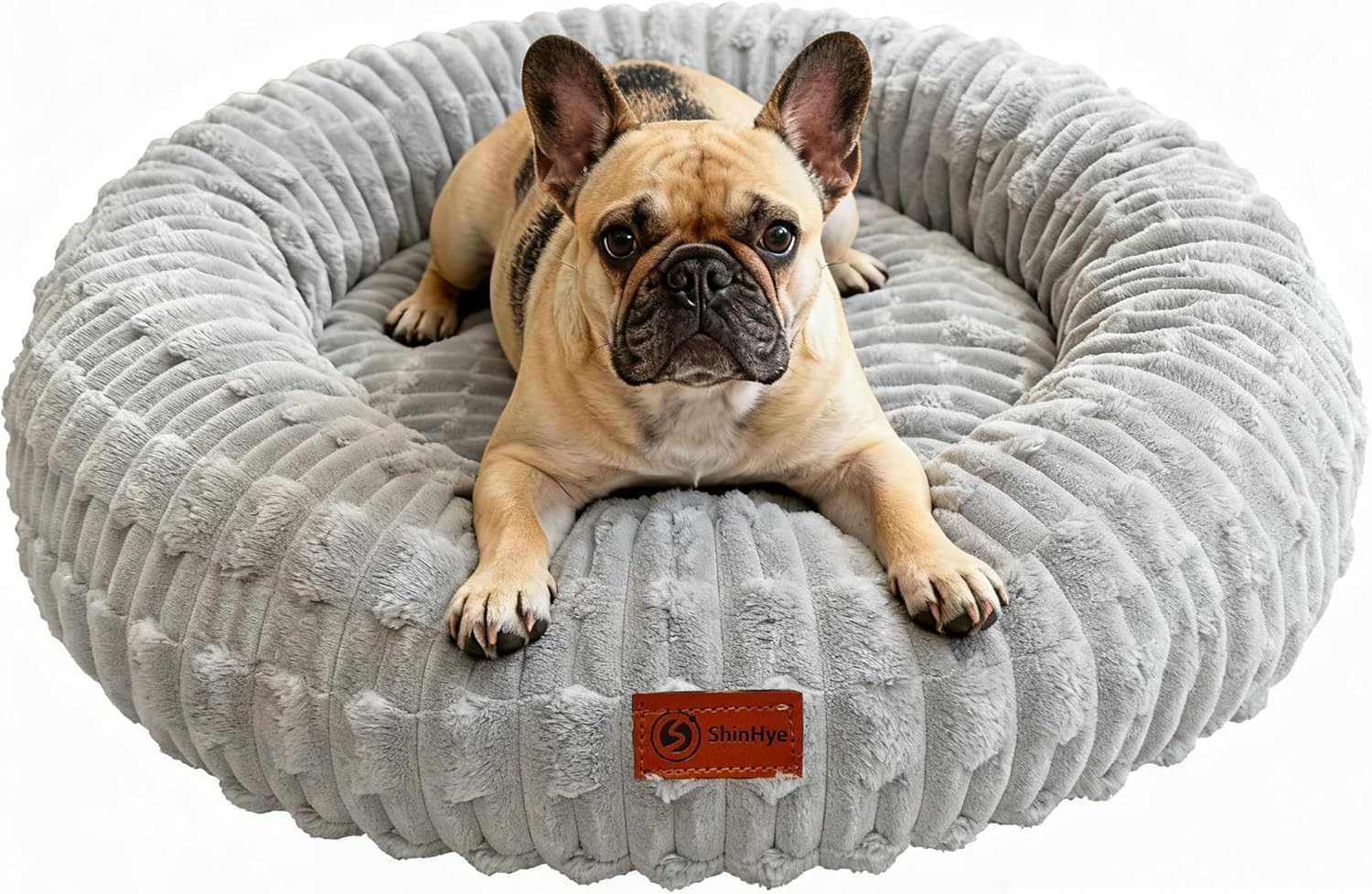 ShinHye Dog Bed for Small Dogs Cats, Washable Calming Round Pet Bed with Non-Slip Bottom, Soft Indoor Puppy Bed(ZJ-Grey-20x20) ShinHye Dog Bed for Small Dogs Cats, Washable Calming Round Pet Bed with Non-Slip Bottom, Soft Indoor Puppy Bed(ZJ-Grey-20x20)