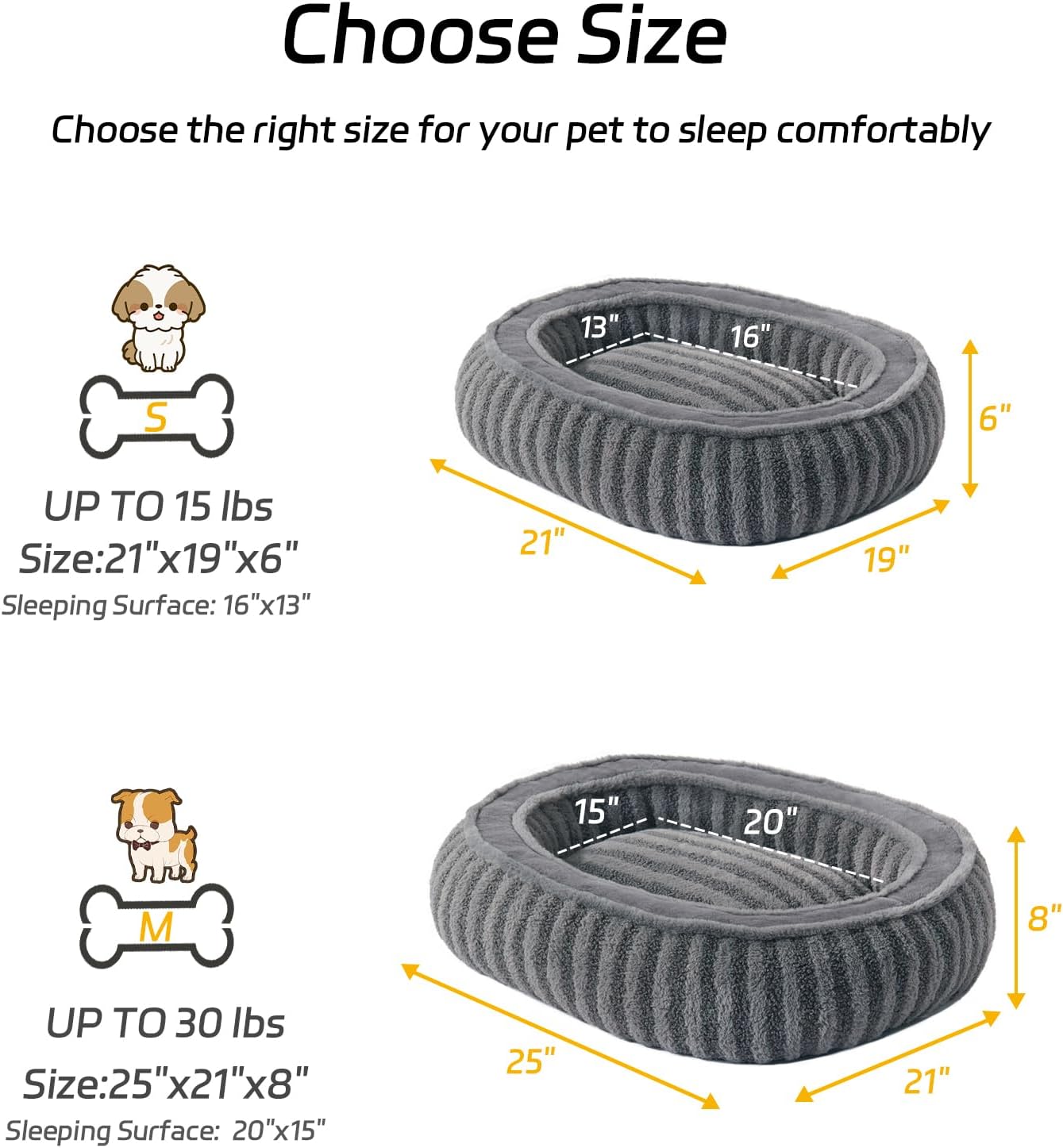 Small Dog Beds for Small Dogs, Washable Cat Beds for Indoor Cats with Anti-Slip Bottom, Supportive Soft Calming Sleeping Pet Bed for Puppy and Kitten, 21 inches, Grey Small Dog Beds for Small Dogs, Washable Cat Beds for Indoor Cats with Anti-Slip Bottom, Supportive Soft Calming Sleeping Pet Bed for Puppy and Kitten, 21 inches, Grey