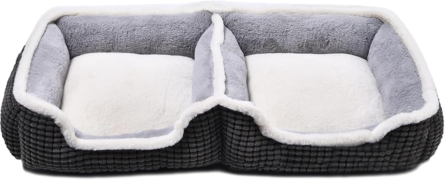 Small Dog Beds for Small Dogs, Washable Cat Beds for Indoor Cats with Anti-Slip Bottom, Supportive Soft Calming Sleeping Pet Bed for Puppy and Kitten, 21 inches, Grey Small Dog Beds for Small Dogs, Washable Cat Beds for Indoor Cats with Anti-Slip Bottom, Supportive Soft Calming Sleeping Pet Bed for Puppy and Kitten, 21 inches, Grey