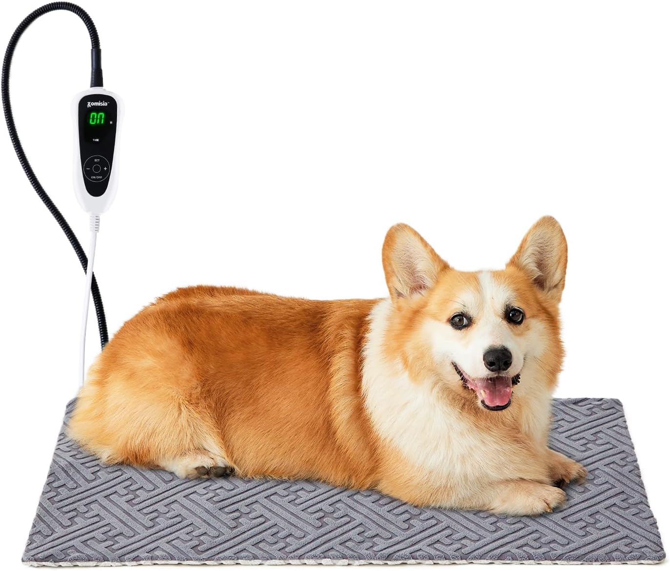 Cat Heating Pad - 11 Adjustable Temperature and 25 Timer Options, Heated Cat Bed Indoor with Chew-Resistant Cord for Small Dogs, 18x18 Inch Cat Heating Pad - 11 Adjustable Temperature and 25 Timer Options, Heated Cat Bed Indoor with Chew-Resistant Cord for Small Dogs, 18x18 Inch