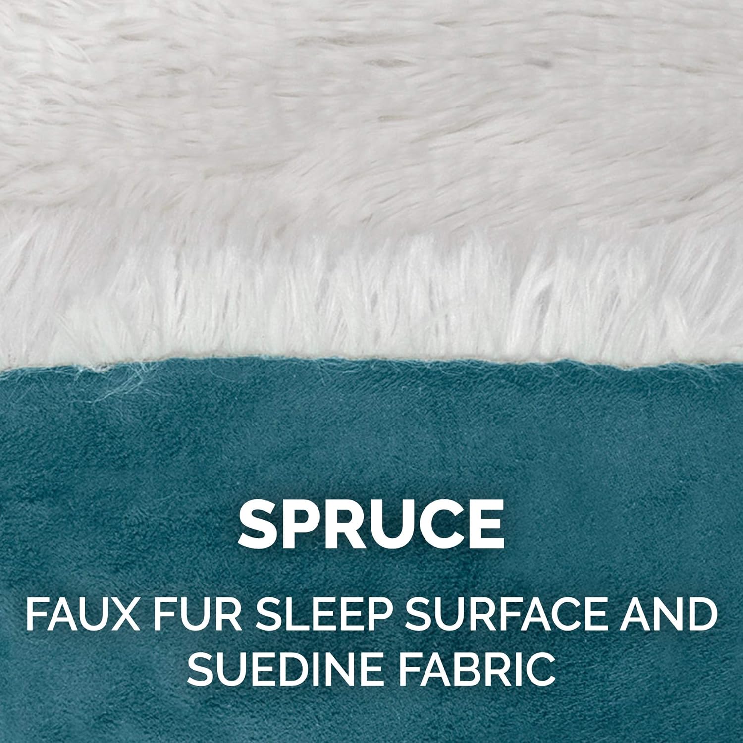 Furhaven Self-Warming Cat Bed for Indoor Cats, 4-Beds-in-1  Washable - Plush Long Faux Fur Convertible Cuddler - Spruce, Small