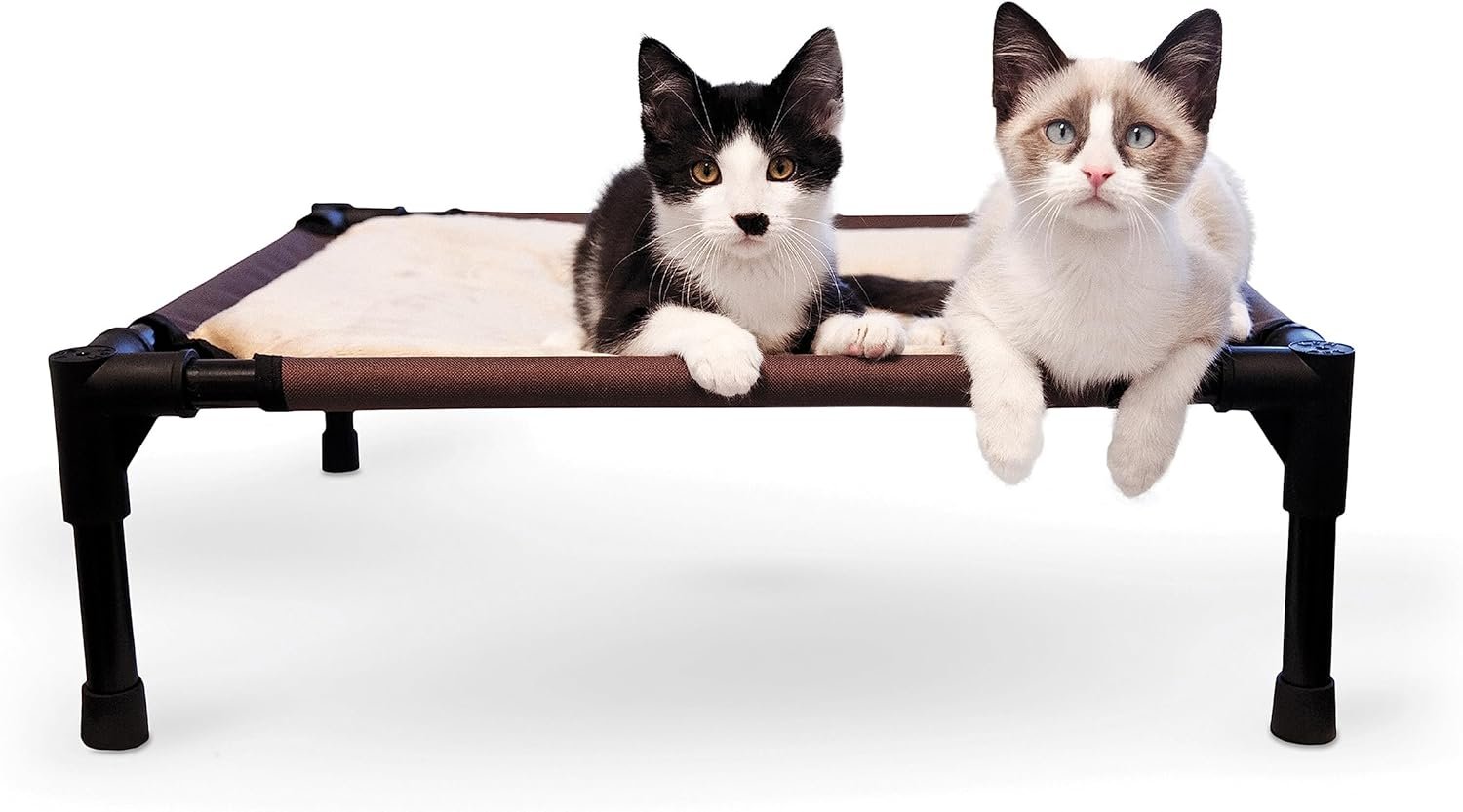 KH Pet Products Comfy Pet Cot Elevated Pet Bed Chocolate/Tan Small 22 X 17 X 7 Inches