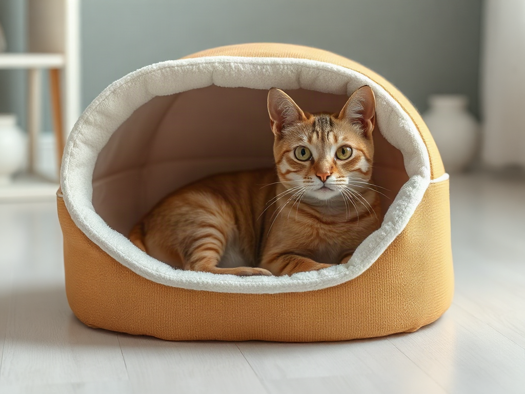 Cat pet beds for enclosed sleeping